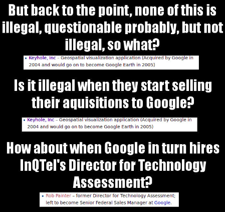 IQT11 THE WHITE HOUSE HIRES CHARACTER ASSASSINS
Keywords: Rare Earth Mines Of Afghanistan, New America Foundation Corruption, Obama, Obama Campaign Finance, Obama FEC violations, Palo Alto Mafia, Paypal Mafia, Pelosi Corruption, Political bribes, Political Insider,  Eric Schmidts Sex Penthouse, SEC Investigation