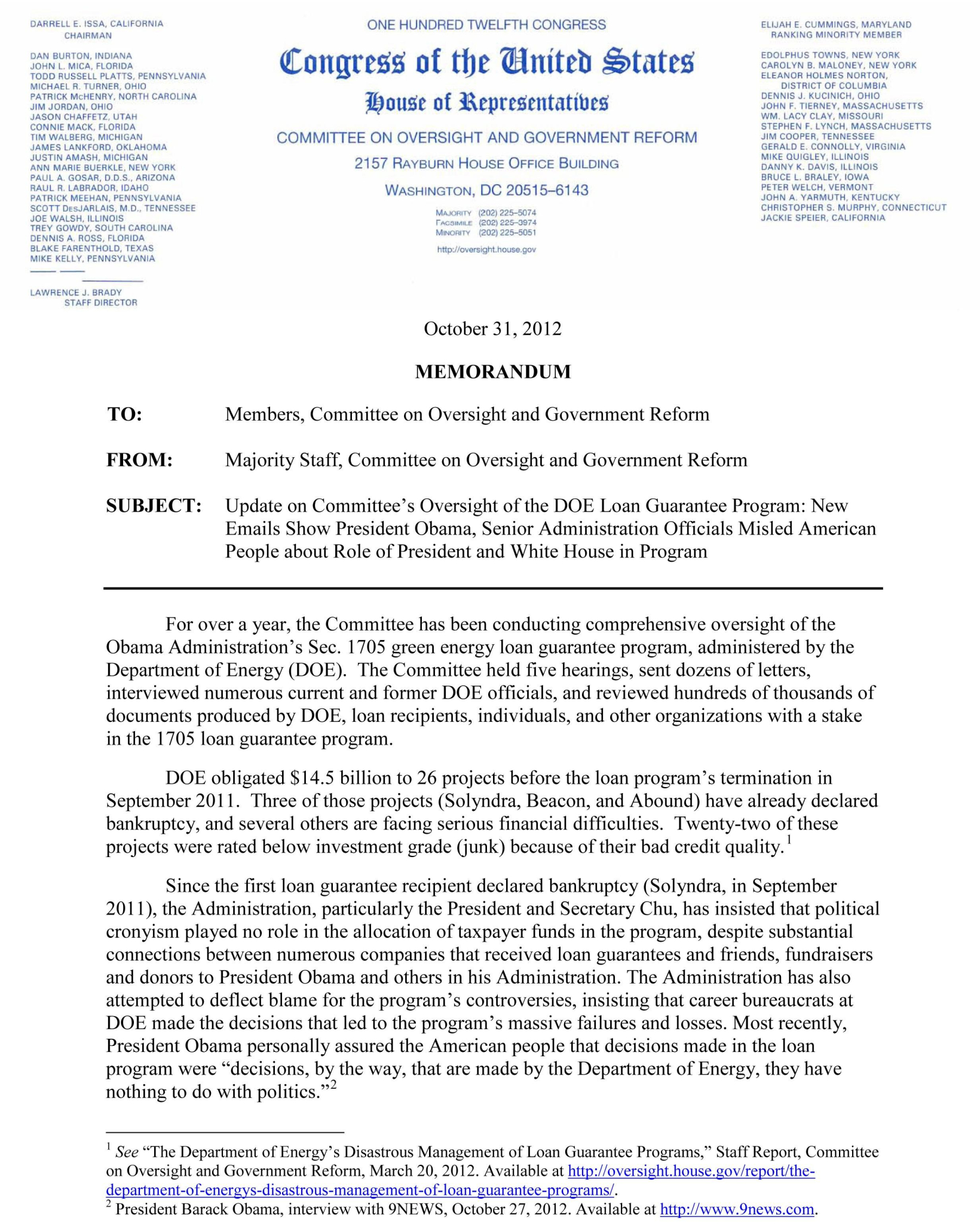 AA1-2012-10-31-Memo-on-DOE-Lo Dept of Energy Slush Fund Stock Market Scam
Keywords: Rare Earth Mines Of Afghanistan, New America Foundation Corruption, Obama, Obama Campaign Finance, Obama FEC violations, Palo Alto Mafia, Paypal Mafia, Pelosi Corruption, Political bribes, Political Insider,  Eric Schmidts Sex Penthouse, SEC Investigation