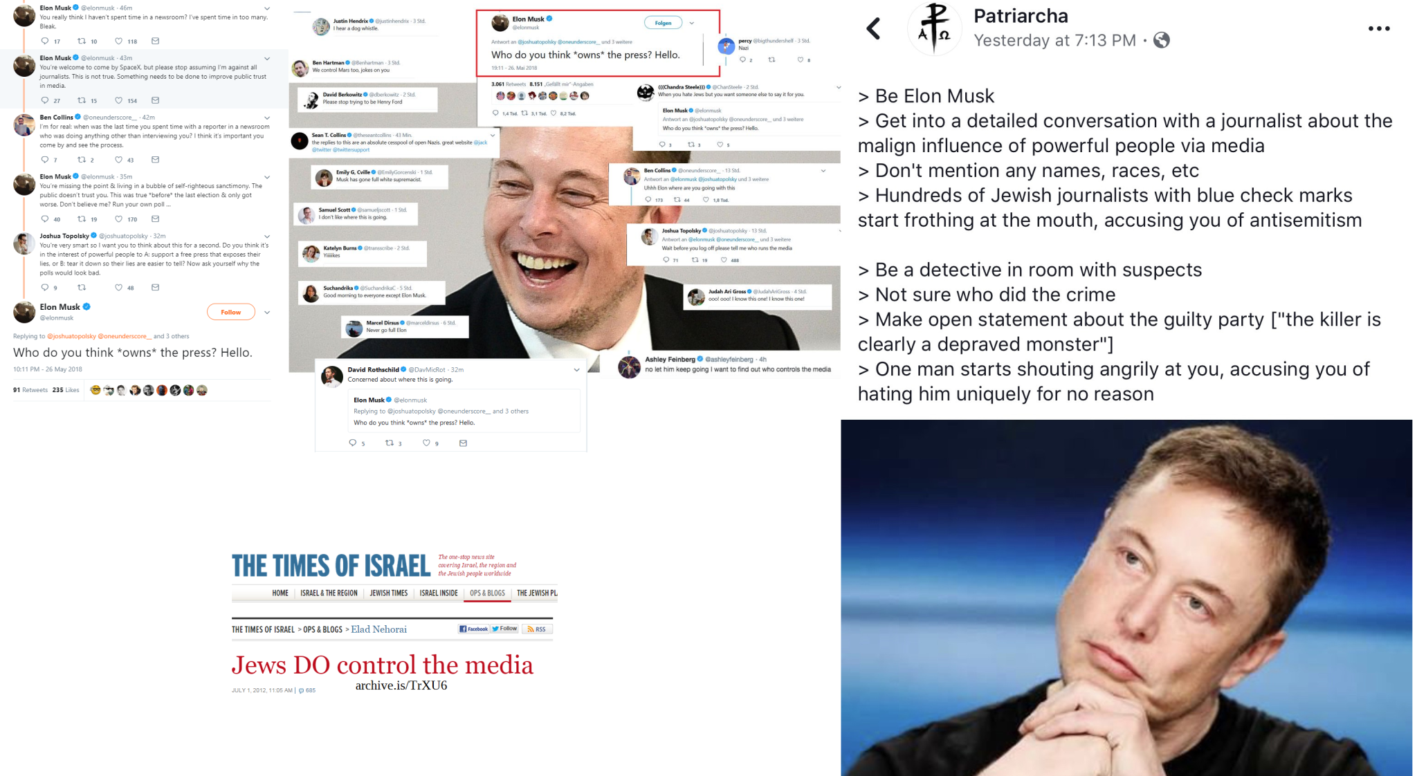 MUSK AND ISREAL Elon Musk Corruption
Keywords: Rare Earth Mines Of Afghanistan, New America Foundation Corruption, Obama, Obama Campaign Finance, Obama FEC violations, Palo Alto Mafia, Paypal Mafia, Pelosi Corruption, Political bribes, Political Insider,  Eric Schmidts Sex Penthouse, SEC Investigation