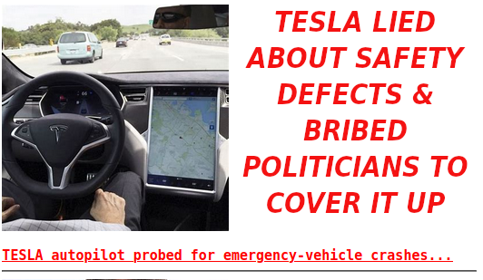 Screenshot-from-2021-08-16-09-40-13Tesla-Safety-Cover-Up
Keywords: Rare Earth Mines Of Afghanistan, New America Foundation Corruption, Obama, Obama Campaign Finance, Obama FEC violations, Palo Alto Mafia, Paypal Mafia, Pelosi Corruption, Political bribes, Political Insider,  Eric Schmidts Sex Penthouse, SEC Investigation