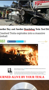 TESLA DEATHS ARE MULTIPLYING Elon Musk Corruption And Crappy Engineering Make Tesla Cars So Unsafe 
Keywords: Rare Earth Mines Of Afghanistan, New America Foundation Corruption, Obama, Obama Campaign Finance, Obama FEC violations, Palo Alto Mafia, Paypal Mafia, Pelosi Corruption, Political bribes, Political Insider,  Eric Schmidts Sex Penthouse, SEC Investigation