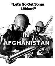 AFGHAN LITHIUM SCAM- lithium
Keywords: Rare Earth Mines Of Afghanistan, New America Foundation Corruption, Obama, Obama Campaign Finance, Obama FEC violations, Palo Alto Mafia, Paypal Mafia, Pelosi Corruption, Political bribes, Political Insider,  Eric Schmidts Sex Penthouse, SEC Investigation