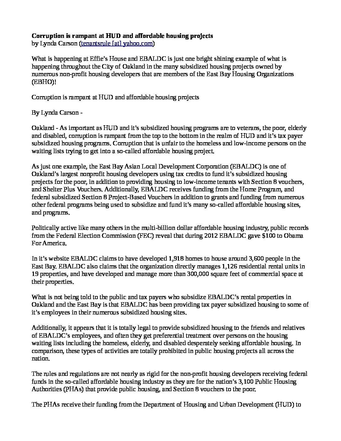 Corruption-is-rampant-at-HUD-and-affordable-housing-projects-pdf
Keywords: Rare Earth Mines Of Afghanistan, New America Foundation Corruption, Obama, Obama Campaign Finance, Obama FEC violations, Palo Alto Mafia, Paypal Mafia, Pelosi Corruption, Political bribes, Political Insider,  Eric Schmidts Sex Penthouse, SEC Investigation