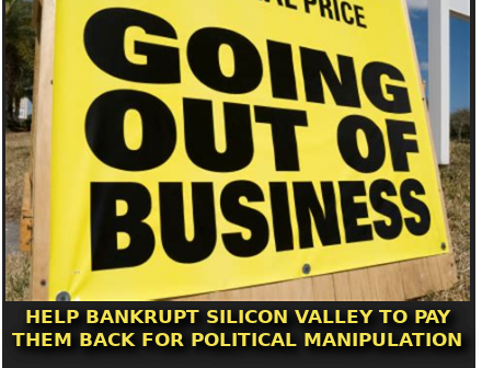 HELP_BANKRUPT_SILICON_VALLEY_2
Keywords: Rare Earth Mines Of Afghanistan, New America Foundation Corruption, Obama, Obama Campaign Finance, Obama FEC violations, Palo Alto Mafia, Paypal Mafia, Pelosi Corruption, Political bribes, Political Insider,  Eric Schmidts Sex Penthouse, SEC Investigation