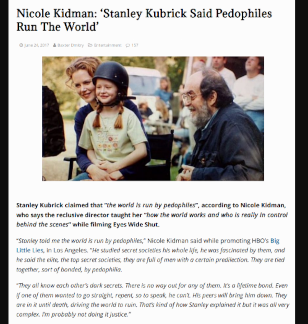 KUBRICK REVEALS HOLLYWOOD AND THE DNC Silicon Valley Tech Oligarchs And Their Operatives ARE The Deep State
Keywords: Rare Earth Mines Of Afghanistan, New America Foundation Corruption, Obama, Obama Campaign Finance, Obama FEC violations, Palo Alto Mafia, Paypal Mafia, Pelosi Corruption, Political bribes, Political Insider,  Eric Schmidts Sex Penthouse, SEC Investigation